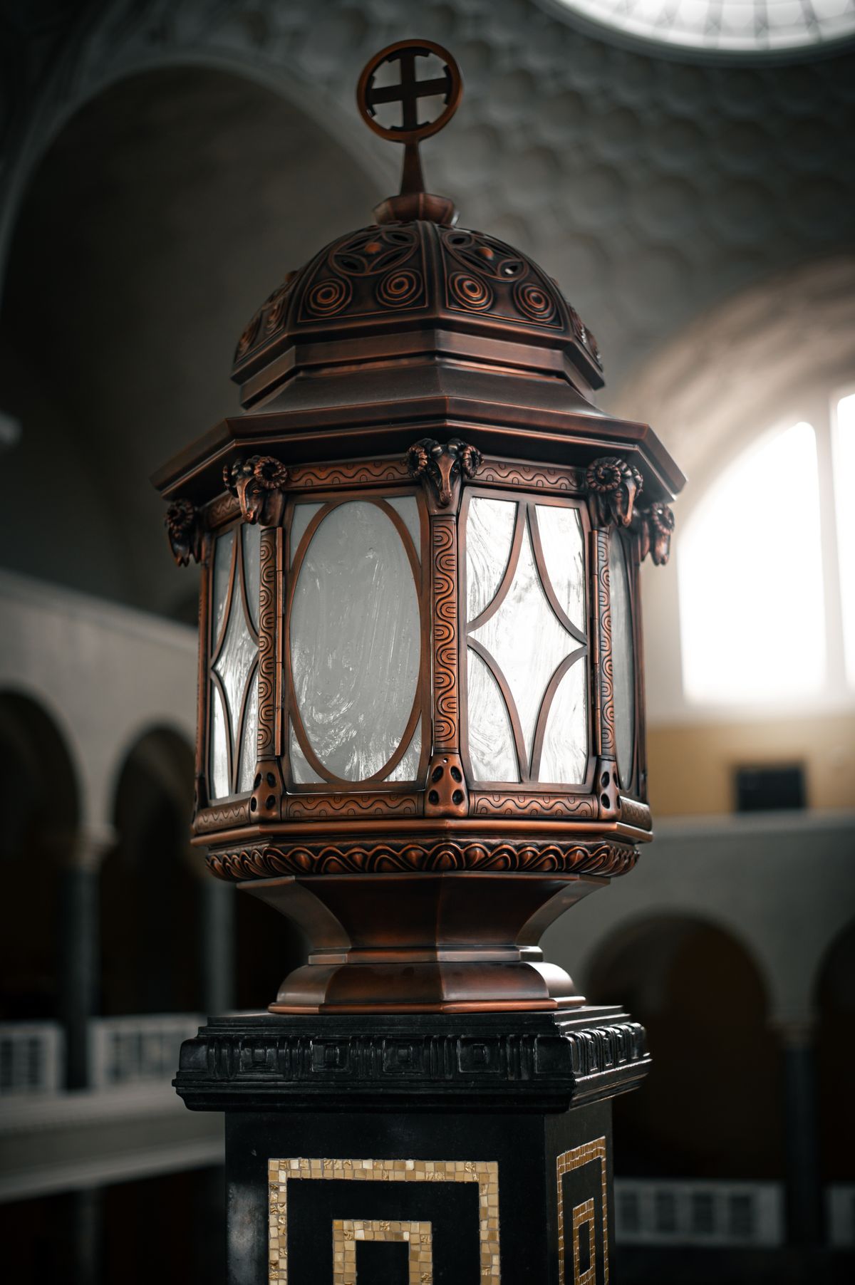 Engraved Brass Candle Lanterns (Pair)