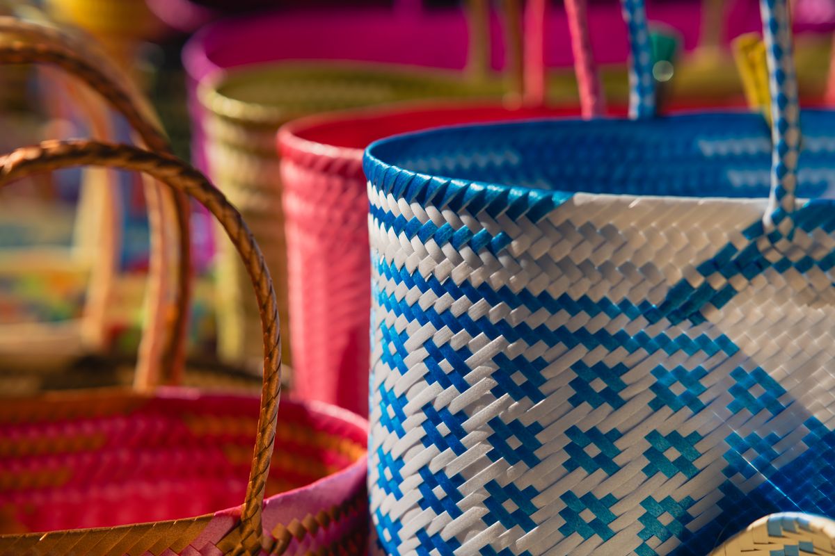 Raffia Wall Fan Decor Set